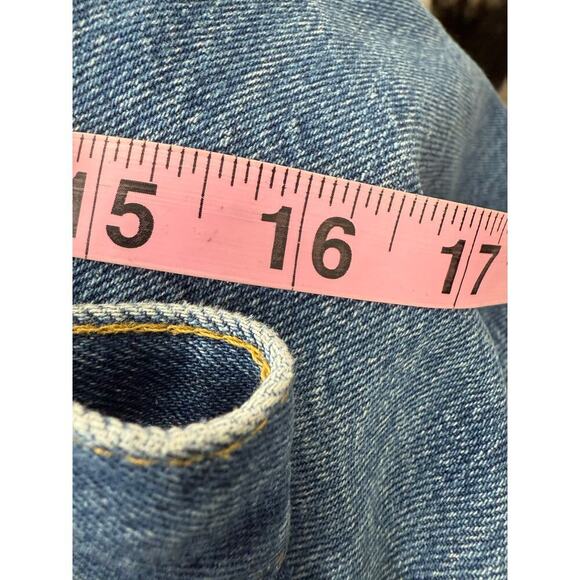 Lee vintage blue jean denim midi skirt 10-12 - Picture 5 of 9